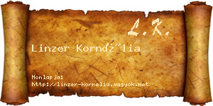 Linzer Kornélia névjegykártya